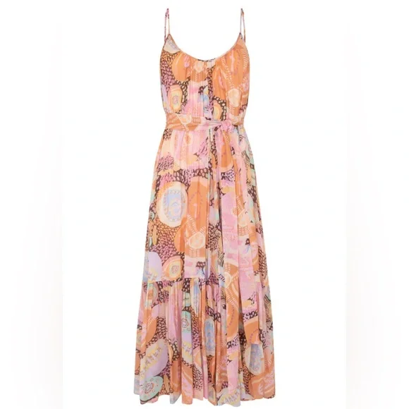 marigold satin bridesmaid dresses A-LINE SOFT SATIN PRINT DRESS 7444 – MARIGOLD DRESSES main image 0